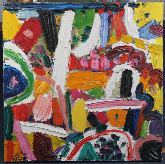 § Gillian Ayres C.B.E., R.A. (1930-) Sidneian and Showers, 36 x 36in., unframed